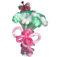 Букет з кульок бірюзові ромашки